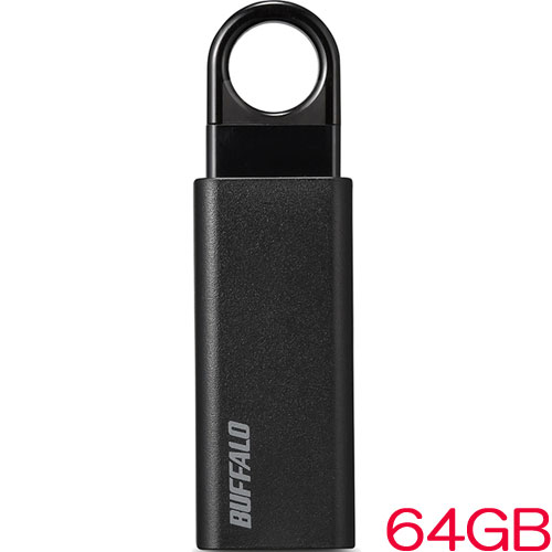 RUF3-KS64GA-BK [ノックスライド USB3.1(Gen1)メモリー 64GB ブラック]