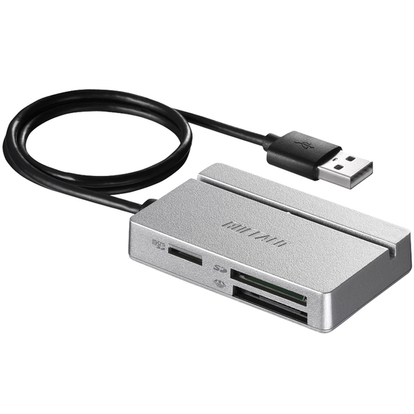 BSCR100U2SV [USB2.0 マルチカードリーダー/ライター スタンダード シルバー]