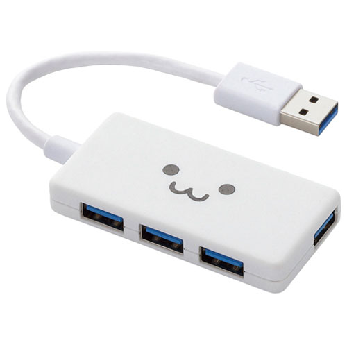 U3H-A416BF1WH [USB3.0ハブ/コンパクト/バスパワー/4ポート/ホワイト/フェイス]