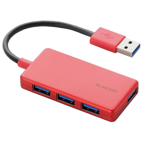 U3H-A416BRD [USB3.0ハブ/コンパクト/バスパワー/4ポート/レッド]