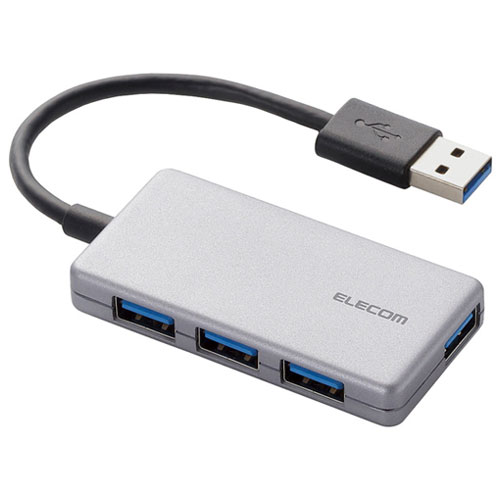 U3H-A416BSV [USB3.0ハブ/コンパクト/バスパワー/4ポート/シルバー]