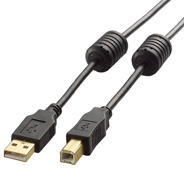 エレコム DH-AB2F20BK [USBビデオケーブル/A-B/USB2.0/ブラック/2m]