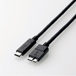エレコム USB3-CMB05NBK [USB3.1ケーブル/Gen2/C-microB/3A/0.5m/ブラック]