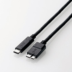 エレコム USB3-CMB10NBK [USB3.1ケーブル/Gen2/C-microB/3A/1m/ブラック]