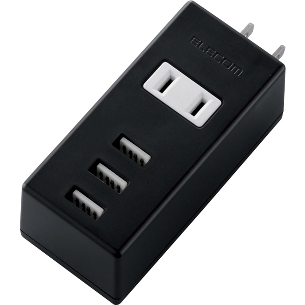 MOT-U05-2132BK [USBタップ/USBメスx3/ACx1/縦挿し/2.1A/ブラック]