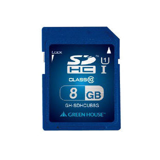 グリーンハウス GH-SDHCUB8G [SDHCメモリーカード UHS-I クラス10 8GB]