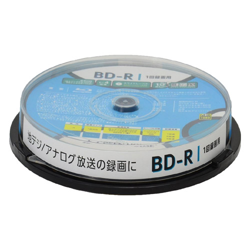 グリーンハウス GH-BDR25B10 [BD-R 録画用 25GB 1-4倍速 10枚スピンドル]