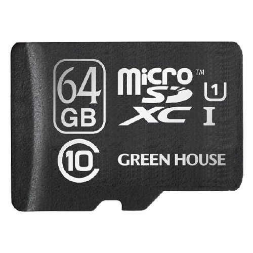 グリーンハウス GH-SDMRXCUB64G [microSDXCカード UHS-I U1 クラス10 64GB]
