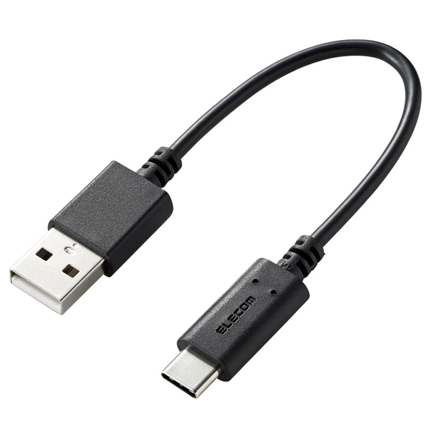 エレコム MPA-AC01BK [スマホ用USBケーブル/USB2.0(A-C)/0.1m/ブラック]