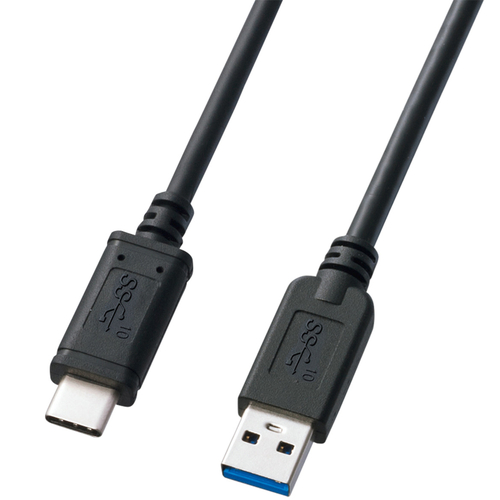 サンワサプライ KU31-CA10 [USB3.1 Gen2 Type C-Aケーブル(1m・ブラック)]