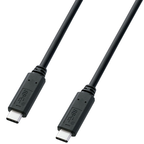 サンワサプライ KU31-CCP310 [USB3.1 Gen2 Type C PD対応ケーブル(1m・ブラック)]