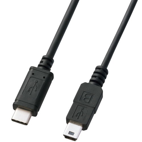 サンワサプライ KU-CMB10 [USB2.0 Type C-miniBケーブル(1m・ブラック)]
