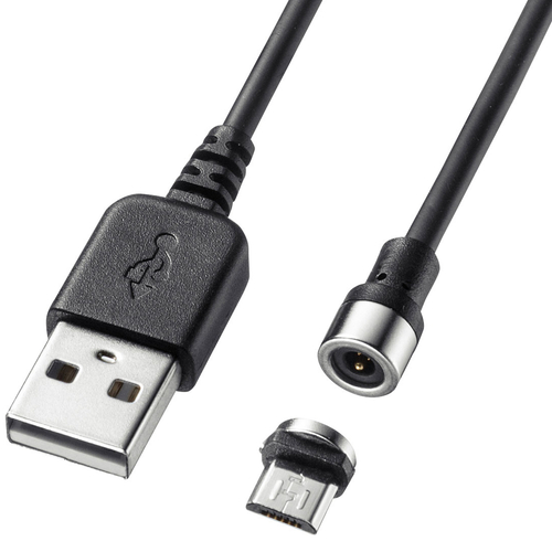 サンワサプライ KU-MMG1 [Magnet脱着式microUSBケーブル(ブラック・1m)]