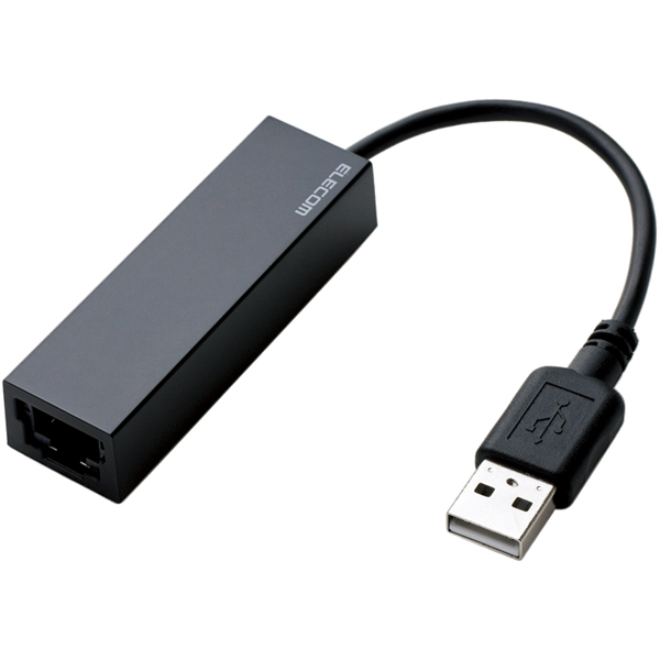 EDC-FUA2-B [有線LANアダプタ/USB2.0 A/ブラック]