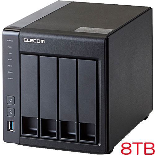 エレコム NSB-5A8T4BL [LinuxNAS/4Bay/8TB/NetStor5シリーズ]