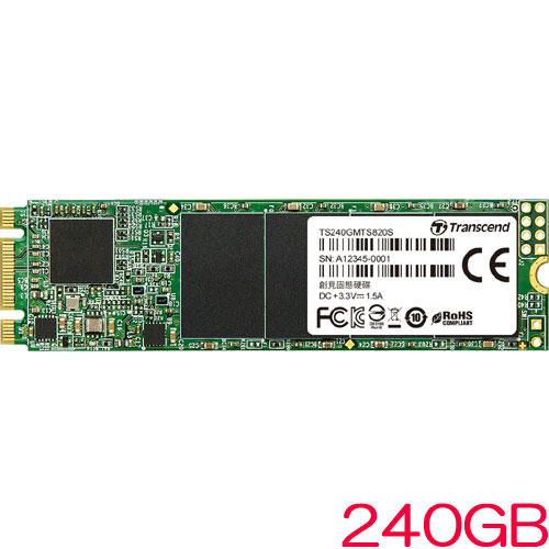 トランセンド TS240GMTS820S [240GB SSD MTS820S M.2 Type 2280 SATA-III 6Gb/s 3D TLC NAND]