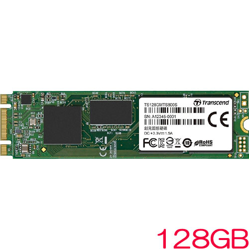 トランセンド TS128GMTS800S [128GB SSD MTS800S M.2 Type 2280 SATA-III 6Gb/s MLC NAND]