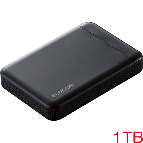 エレコム ELP-EDV010UBK [ビデオカメラ向ポータブルHDD/USB3.1/1TB/ブラック]