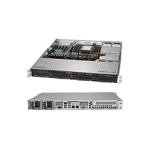 Supermicro SYS-5019P-MTR [SuperServer (Intel C622/LGA3647/8ｘDDR4/2ｘ10GbE/4ベイ/SATA/2ｘ400W/1U)]