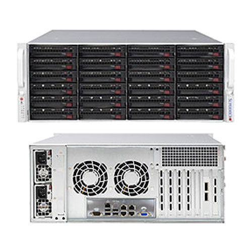 Supermicro SSG-6049P-E1CR24H [SuperStorage (C624/2ｘLGA3647/16ｘDDR4/2ｘ10GbE/24ベイ/SAS/HW RAID/2ｘ1200W/4U)]