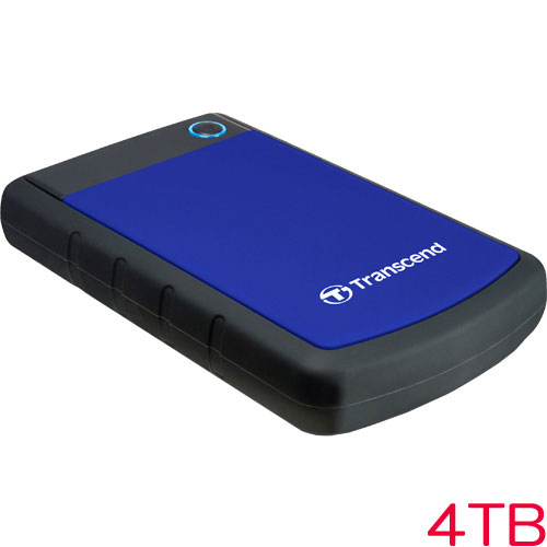 トランセンド TS4TSJ25H3B [耐衝撃ポータブルHDD StoreJet 25H3 USB 3.0 4TB ブルー]