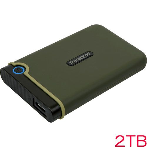 トランセンド TS2TSJ25M3G [2TB ポータブルHDD StoreJet 25M3 USB3.0対応 ミリタリーグリーン(スリム)]