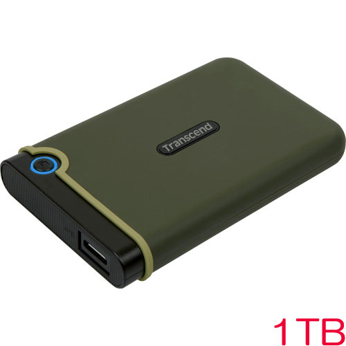 トランセンド TS1TSJ25M3G [1TB ポータブルHDD StoreJet 25M3 USB3.0対応 ミリタリーグリーン(スリム)]