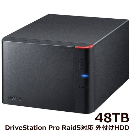 バッファロー DriveStation Pro HD-QHA48U3/R5 [RAID5対応 USB3.1 外付HDD 4ドライブ 48TB]