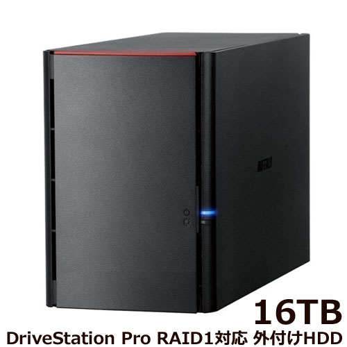 バッファロー DriveStation Pro HD-WHA16U3/R1 [法人向け RAID1対応 外付けHDD 2ドライブ16TB]