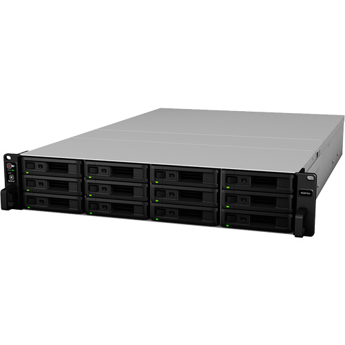 Synology RS3618xs [RackStation 2U12ベイ NAS 4コアXeon D-1521 16GBメモリ GbEｘ4 PCIe拡張ｘ2 SATA対応]