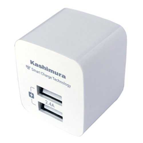 カシムラ AJ-549 [AC充電器 2.4A USB×2ポート ホワイト]