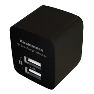 カシムラ AJ-555 [AC充電器 2.4A USB×2ポート ブラック]