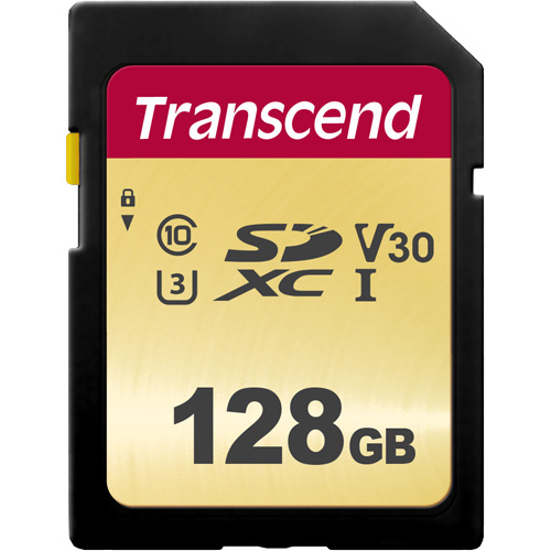 トランセンド TS128GSDC500S [128GB SDXC 500S MLC NAND Class 10、UHS-I U3、V30 対応]
