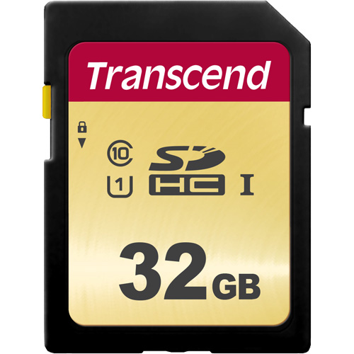 トランセンド TS32GSDC500S [32GB SDHC 500S MLC NAND Class 10、UHS-I U1 対応]
