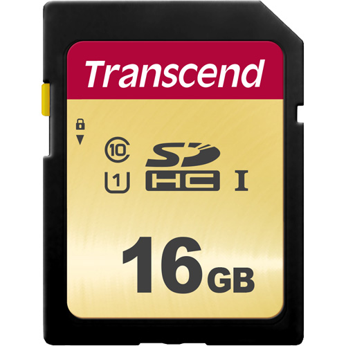 トランセンド TS16GSDC500S [16GB SDHC 500S MLC NAND Class 10、UHS-I U1 対応]