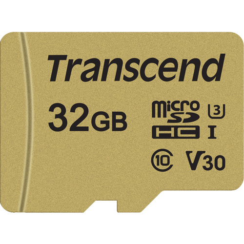 トランセンド TS32GUSD500S [32GB microSDHC 500S MLC NAND Class 10、UHS-I U3、V30 対応]