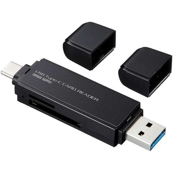 サンワサプライ ADR-3TCMS6BK [USB Type-Cコンパクトカードリーダー]