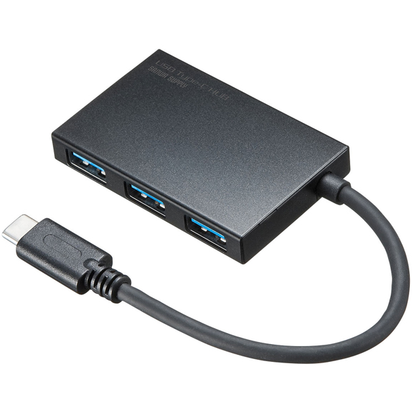 USB-3TCH9BK [USB Type Cスリムハブ(4ポート・ブラック)]