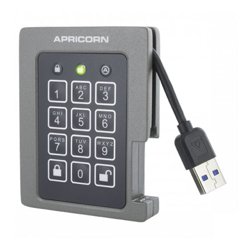 Apricorn ASSD-3PL256-240F [Aegis Padlock SSD USB 3.0 AES-XTS 256bit 暗号化対応 ポータブルSSD 240GB]