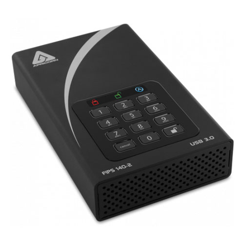 Apricorn ADT-3PL256F-2000(R2) [外付けHDD 2TB Aegis Padlock DT USB3.0 AES-XTS 暗号化（FIPS 140-2 Level2）]