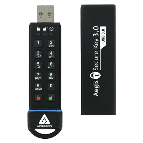 Apricorn ASK3-60GB [Aegis Secure Key AES-XTS 256bit 暗号化対応 USB3.0接続 USBメモリー 60GB]