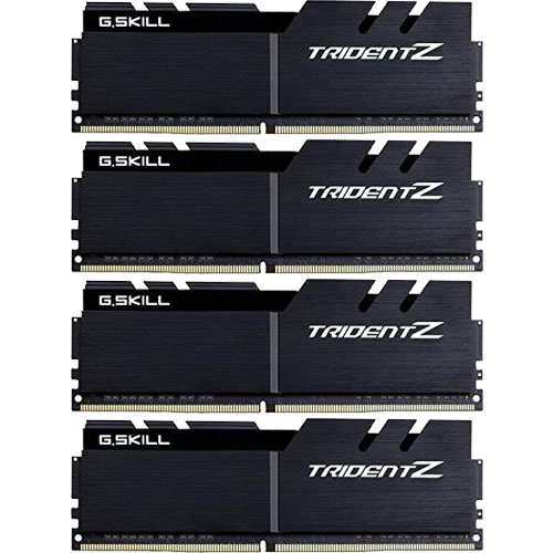 G.SKILL F4-3600C17Q-64GTZKK [Trident Z 64GB (16GBx4) DDR4 3600Mhz (PC4-28800) 1.35V XMP 2.0 Black/Black]