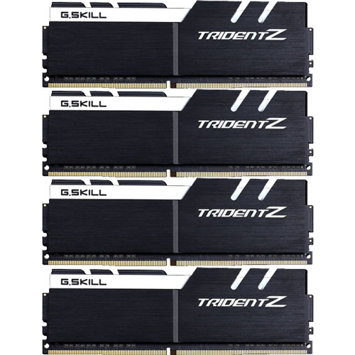 G.SKILL F4-3600C17Q-64GTZKW [Trident Z 64GB (16GBx4) DDR4 3600Mhz (PC4-28800) 1.35V XMP 2.0 Black/White]