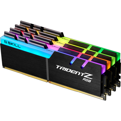 G.SKILL F4-3600C17Q-64GTZR [Trident Z RGB 64GB (16GBx4) DDR4 3600Mhz (PC4-28800) 1.35V XMP 2.0]