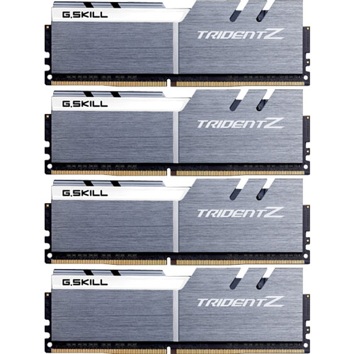 G.SKILL F4-3600C17Q-64GTZSW [Trident Z 64GB (16GBx4) DDR4 3600Mhz (PC4-28800) 1.35V XMP 2.0 Silver/White]