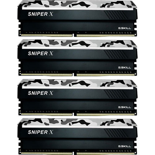 G.SKILL F4-3600C19Q-32GSXWB [Sniper X 32GB (8GBx4) DDR4 3600Mhz (PC4-28800) CL19-20-20-40 1.35V Urban Camo]