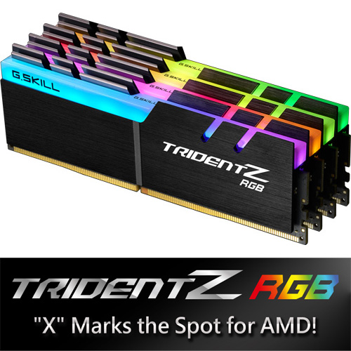 G.SKILL F4-3200C16Q-32GTZRX [Trident Z RGB (For AMD) 32GB (8GBx4) DDR4 3200Mhz (PC4-25600) 1.35V XMP 2.0]
