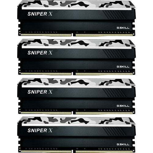 G.SKILL F4-3200C16Q-32GSXWB [Sniper X 32GB (8GBx4) DDR4 3200Mhz (PC4-25600) CL16 1.35V Urban Camo]