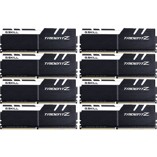 F4-3200C16Q2-128GTZKW [Trident Z 128GB (16GBx8) DDR4 3200Mhz (PC4-25600) 1.35V XMP 2.0 Black/White]