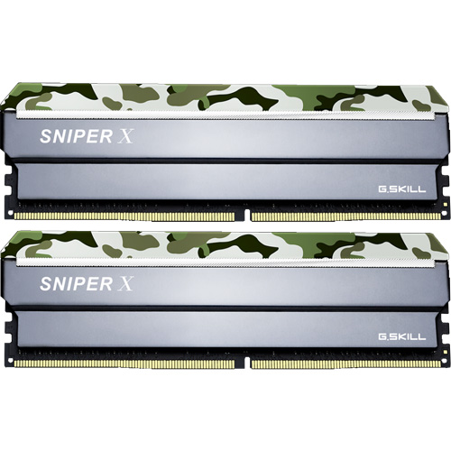 F4-3200C16D-32GSXFB [Sniper X 32GB (16GBx2) DDR4 3200Mhz (PC4-25600) CL16 1.35V Classic Camo]